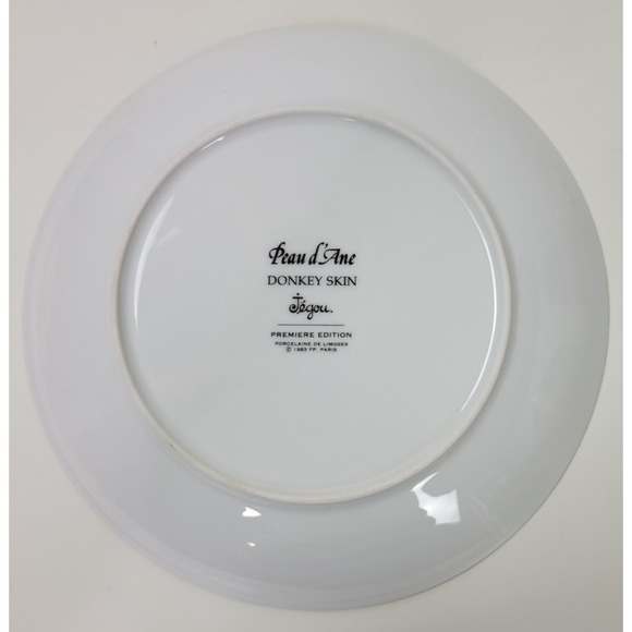 Vtg Jegou Limoges Fairy Tale Storybook Plate Skin Donkey Peau d'Ane ‎ 1983  9" - Picture 4 of 6